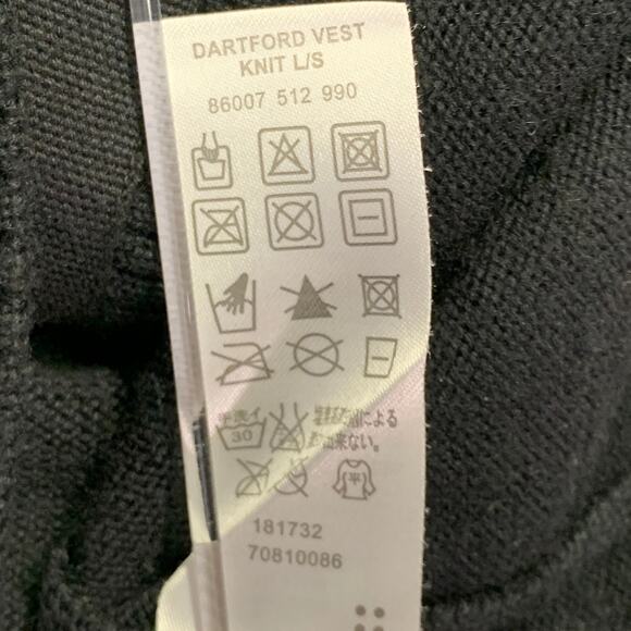 G-STAR Size M Black Cotton Wool Blend Knit Double Breasted Buttoned Cardigan - Picture 8 of 10